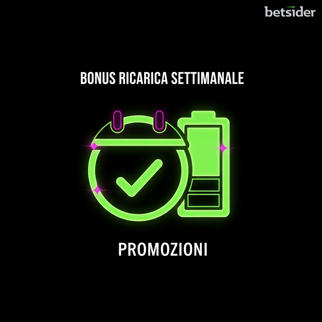 Icone che rappresentano un bonus ricarica e un calendario di promozioni settimanali