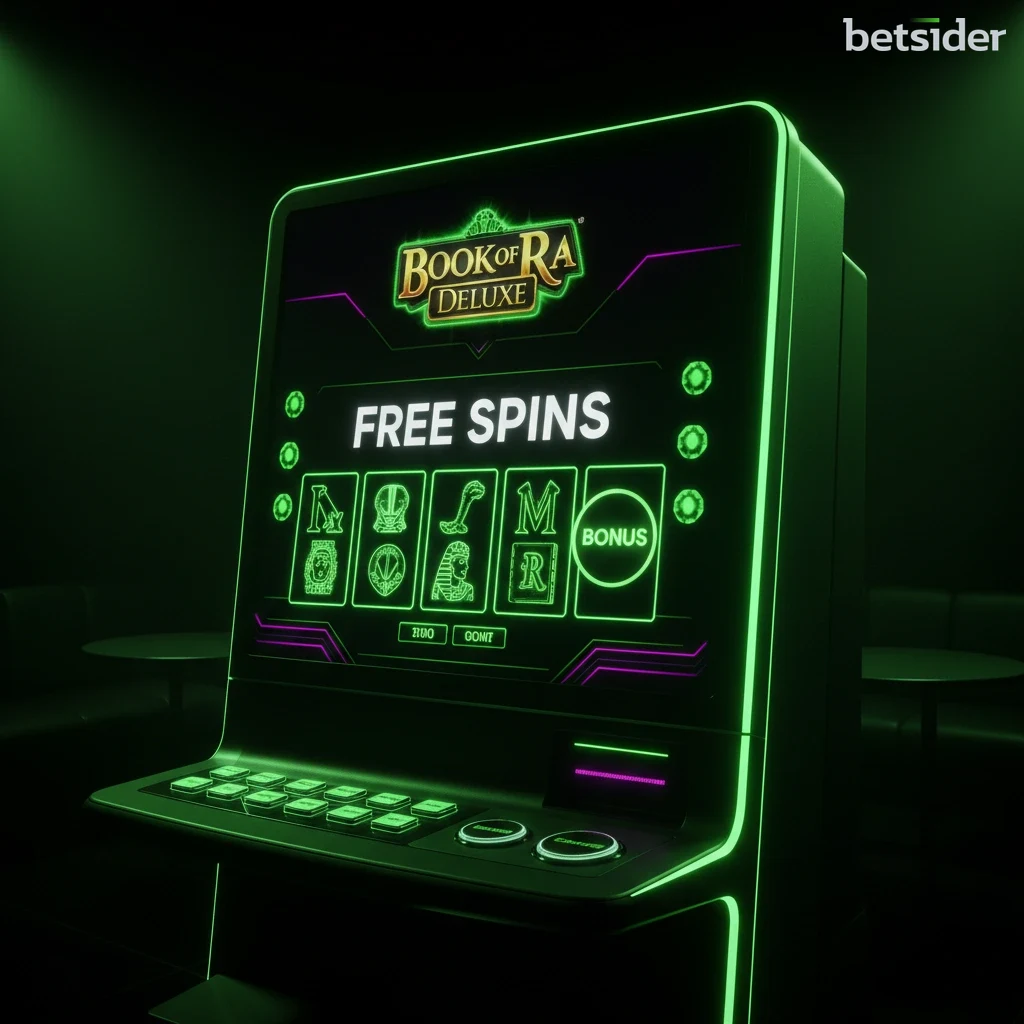 Schermata della slot Book of Ra Deluxe con la funzione bonus Free Spin attiva