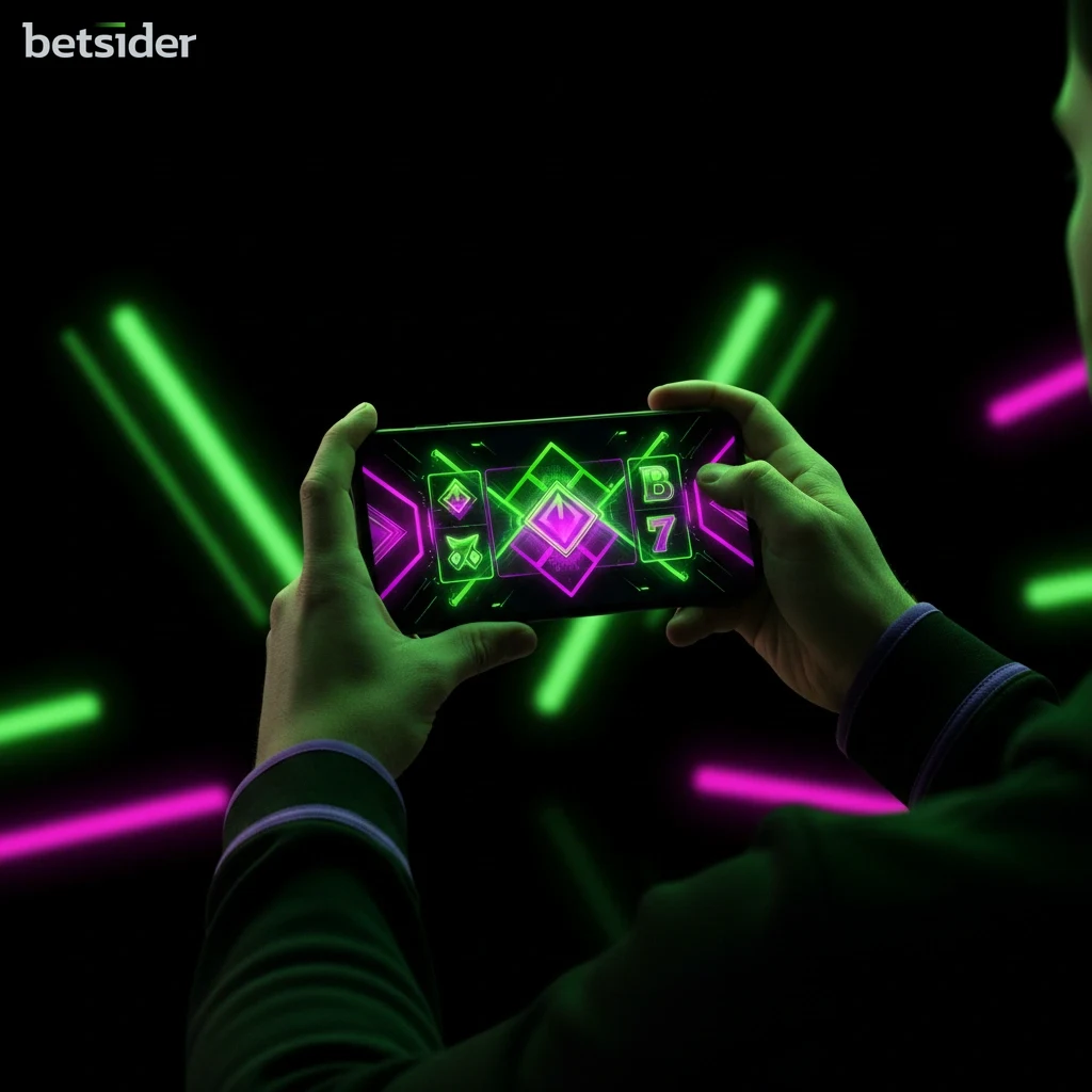 Una persona che gioca a una slot machine online dal proprio smartphone.