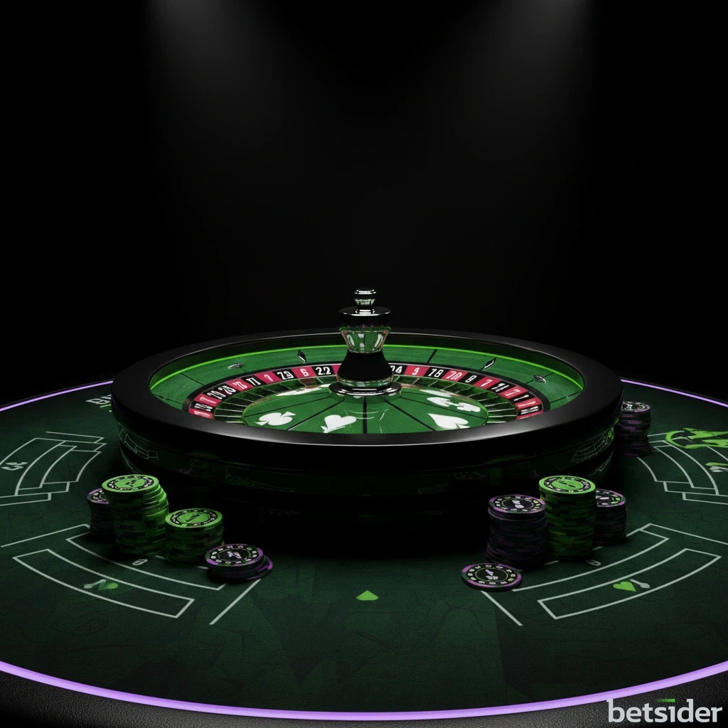 Un tavolo da roulette con fiches sparse, a rappresentare l'offerta di giochi da tavolo del casinò Betsider.
